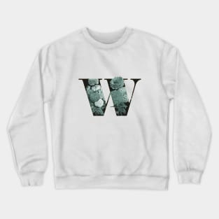 Flower Alphabet W Crewneck Sweatshirt